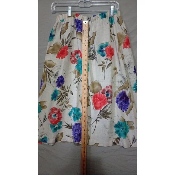 Vtg 80s Good Times Suit Sz 16 2Pc Set Blazer Jacket Floral Skirt USA Grannycore - Picture 7 of 7